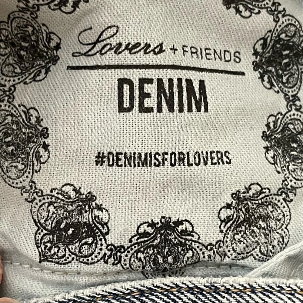 Lovers and Friends Logan Distressed Cropped Raw Edge Denim in Lost Hills preppy